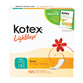 Kotex&nbsp;Lightdays&nbsp;long pantiliners, unscented Full-Size Picture